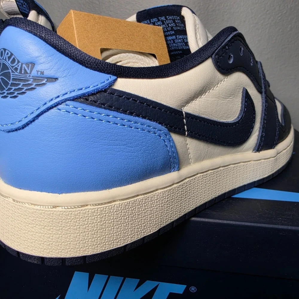 New Women 7.5 Youth 6Y Air Jordan 1 Retro Low OG GS Univ Blue Midnight Navy NIB - Picture 5 of 9